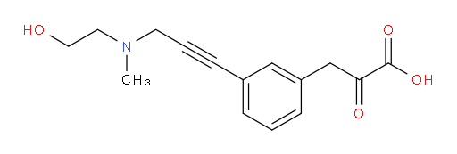 3-(3-(3-((2-hydroxyethyl)(methyl)amino)prop-1-yn-1-yl)phenyl)-2-oxopropanoic acid
