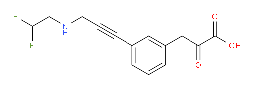 3-(3-(3-((2,2-difluoroethyl)amino)prop-1-yn-1-yl)phenyl)-2-oxopropanoic acid
