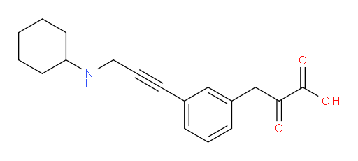 3-(3-(3-(cyclohexylamino)prop-1-yn-1-yl)phenyl)-2-oxopropanoic acid