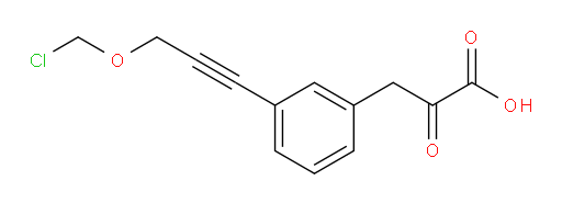 3-(3-(3-(chloromethoxy)prop-1-yn-1-yl)phenyl)-2-oxopropanoic acid