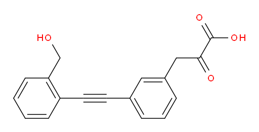 3-(3-((2-(hydroxymethyl)phenyl)ethynyl)phenyl)-2-oxopropanoic acid