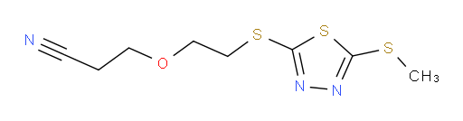 3-(2-((5-(methylthio)-1,3,4-thiadiazol-2-yl)thio)ethoxy)propanenitrile