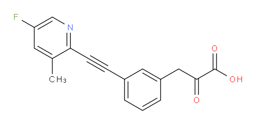3-(3-((5-fluoro-3-methylpyridin-2-yl)ethynyl)phenyl)-2-oxopropanoic acid