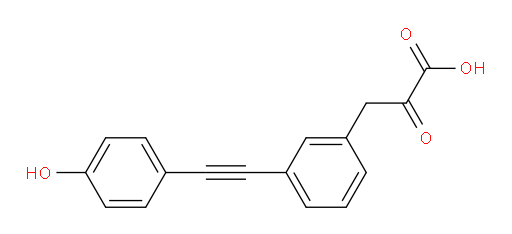 3-(3-((4-hydroxyphenyl)ethynyl)phenyl)-2-oxopropanoic acid