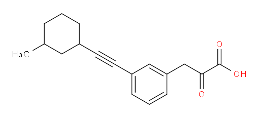3-(3-((3-methylcyclohexyl)ethynyl)phenyl)-2-oxopropanoic acid