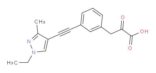3-(3-((1-ethyl-3-methyl-1H-pyrazol-4-yl)ethynyl)phenyl)-2-oxopropanoic acid