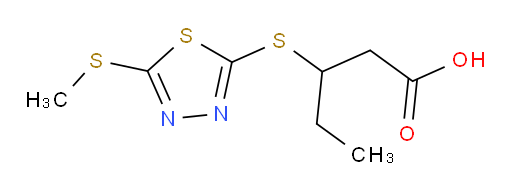 3-((5-(methylthio)-1,3,4-thiadiazol-2-yl)thio)pentanoic acid