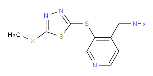 (3-((5-(methylthio)-1,3,4-thiadiazol-2-yl)thio)pyridin-4-yl)methanamine
