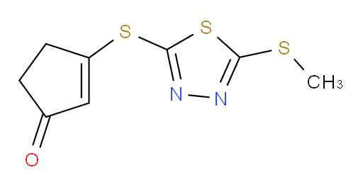 3-((5-(methylthio)-1,3,4-thiadiazol-2-yl)thio)cyclopent-2-enone