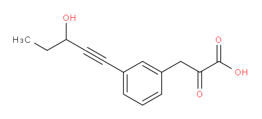3-(3-(3-hydroxypent-1-yn-1-yl)phenyl)-2-oxopropanoic acid