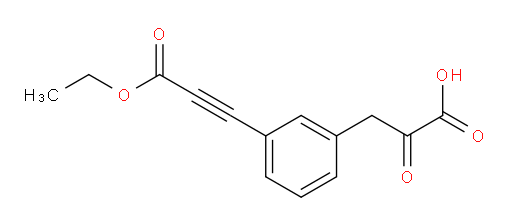 3-(3-(3-ethoxy-3-oxoprop-1-yn-1-yl)phenyl)-2-oxopropanoic acid