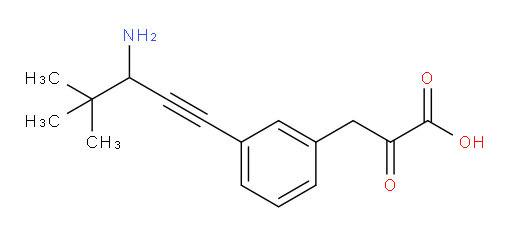 3-(3-(3-amino-4,4-dimethylpent-1-yn-1-yl)phenyl)-2-oxopropanoic acid