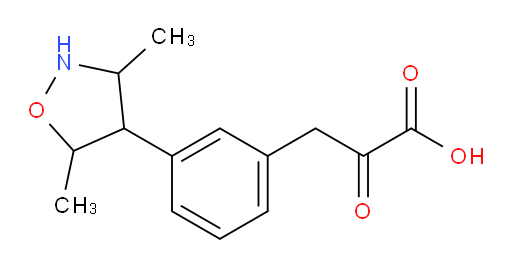 3-(3-(3,5-dimethylisoxazolidin-4-yl)phenyl)-2-oxopropanoic acid