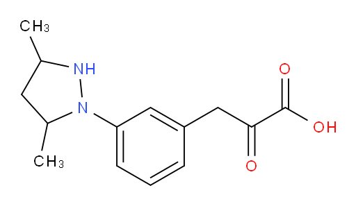 3-(3-(3,5-dimethylpyrazolidin-1-yl)phenyl)-2-oxopropanoic acid