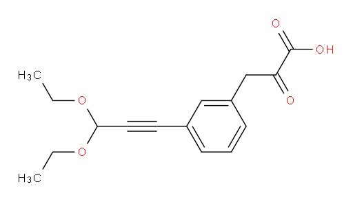 3-(3-(3,3-diethoxyprop-1-yn-1-yl)phenyl)-2-oxopropanoic acid