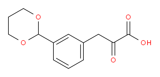 3-(3-(1,3-dioxan-2-yl)phenyl)-2-oxopropanoic acid