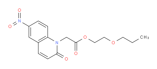 2-propoxyethyl 2-(6-nitro-2-oxoquinolin-1(2H)-yl)acetate