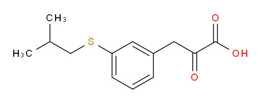 3-(3-(isobutylthio)phenyl)-2-oxopropanoic acid