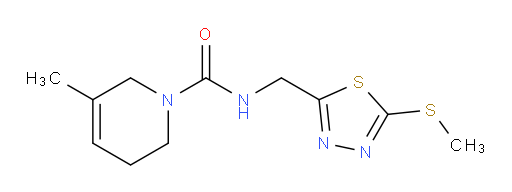 3-methyl-N-((5-(methylthio)-1,3,4-thiadiazol-2-yl)methyl)-5,6-dihydropyridine-1(2H)-carboxamide