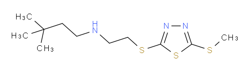 3,3-dimethyl-N-(2-((5-(methylthio)-1,3,4-thiadiazol-2-yl)thio)ethyl)butan-1-amine