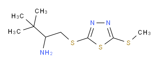 3,3-dimethyl-1-((5-(methylthio)-1,3,4-thiadiazol-2-yl)thio)butan-2-amine
