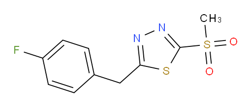 2-(4-fluorobenzyl)-5-(methylsulfonyl)-1,3,4-thiadiazole