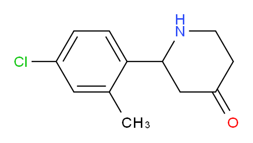 2-(4-chloro-2-methylphenyl)piperidin-4-one