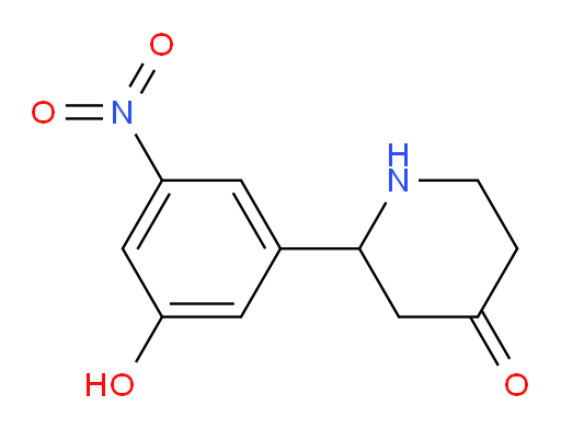 2-(3-hydroxy-5-nitrophenyl)piperidin-4-one
