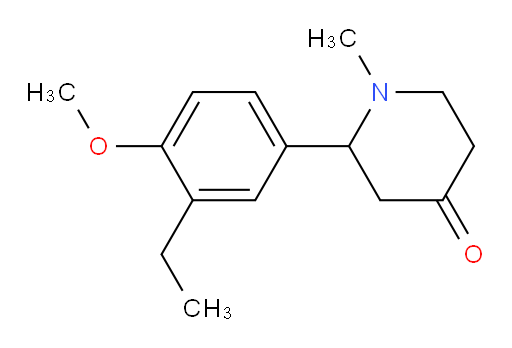 2-(3-ethyl-4-methoxyphenyl)-1-methylpiperidin-4-one