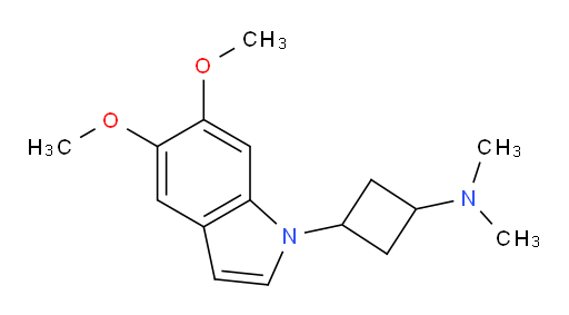 3-(5,6-dimethoxy-1H-indol-1-yl)-N,N-dimethylcyclobutanamine
