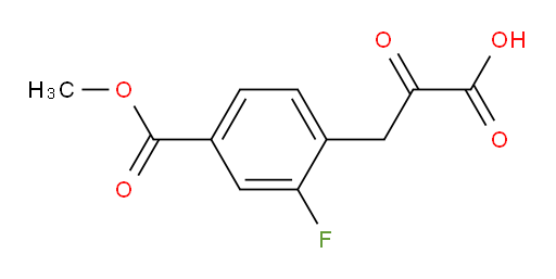 3-(2-fluoro-4-(methoxycarbonyl)phenyl)-2-oxopropanoic acid