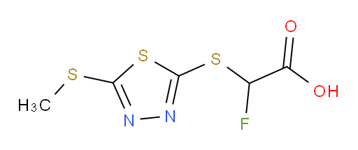 2-fluoro-2-((5-(methylthio)-1,3,4-thiadiazol-2-yl)thio)acetic acid