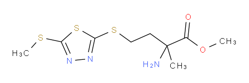 methyl 2-amino-2-methyl-4-((5-(methylthio)-1,3,4-thiadiazol-2-yl)thio)butanoate