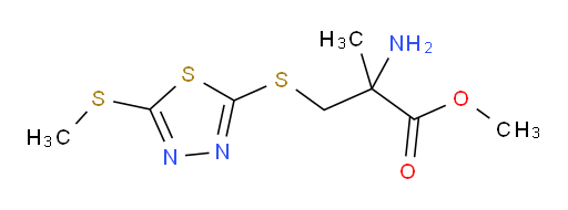 methyl 2-amino-2-methyl-3-((5-(methylthio)-1,3,4-thiadiazol-2-yl)thio)propanoate