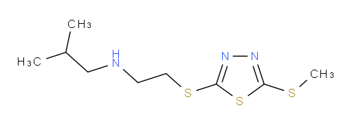 2-methyl-N-(2-((5-(methylthio)-1,3,4-thiadiazol-2-yl)thio)ethyl)propan-1-amine