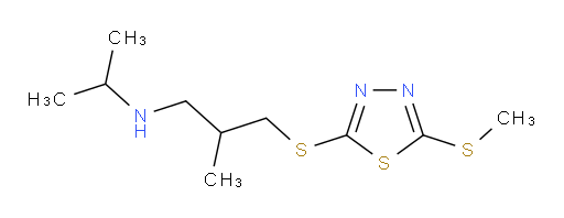 N-isopropyl-2-methyl-3-((5-(methylthio)-1,3,4-thiadiazol-2-yl)thio)propan-1-amine