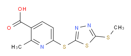 2-methyl-6-((5-(methylthio)-1,3,4-thiadiazol-2-yl)thio)nicotinic acid