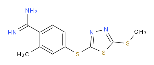 2-methyl-4-((5-(methylthio)-1,3,4-thiadiazol-2-yl)thio)benzimidamide