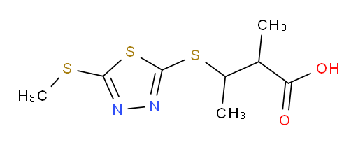 2-methyl-3-((5-(methylthio)-1,3,4-thiadiazol-2-yl)thio)butanoic acid