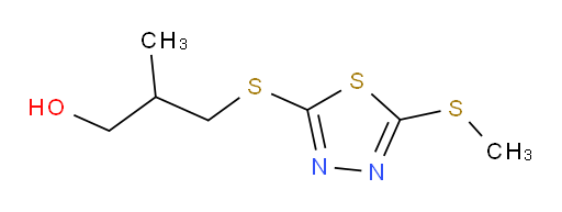 2-methyl-3-((5-(methylthio)-1,3,4-thiadiazol-2-yl)thio)propan-1-ol