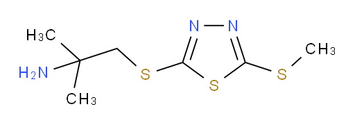 2-methyl-1-((5-(methylthio)-1,3,4-thiadiazol-2-yl)thio)propan-2-amine