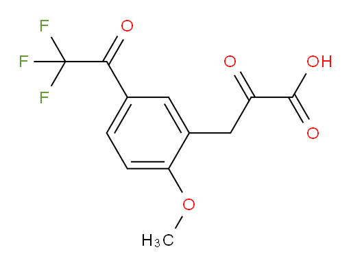 3-(2-methoxy-5-(2,2,2-trifluoroacetyl)phenyl)-2-oxopropanoic acid