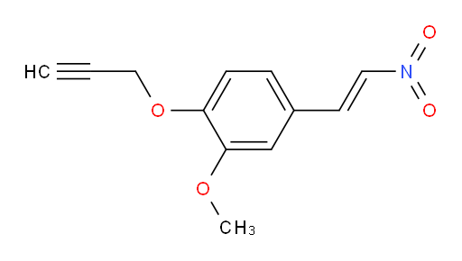 (E)-2-methoxy-4-(2-nitrovinyl)-1-(prop-2-yn-1-yloxy)benzene