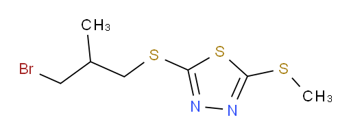 2-((3-bromo-2-methylpropyl)thio)-5-(methylthio)-1,3,4-thiadiazole