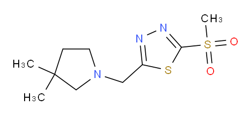 2-((3,3-dimethylpyrrolidin-1-yl)methyl)-5-(methylsulfonyl)-1,3,4-thiadiazole