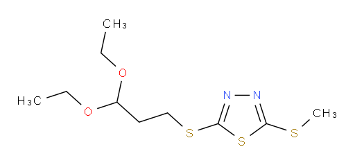 2-((3,3-diethoxypropyl)thio)-5-(methylthio)-1,3,4-thiadiazole