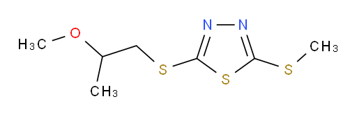 2-((2-methoxypropyl)thio)-5-(methylthio)-1,3,4-thiadiazole