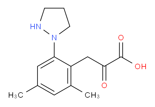 3-(2,4-dimethyl-6-(pyrazolidin-1-yl)phenyl)-2-oxopropanoic acid