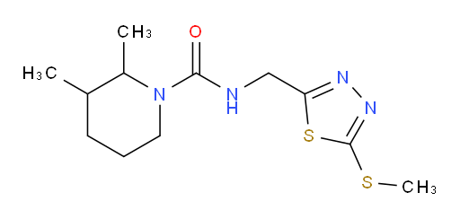2,3-dimethyl-N-((5-(methylthio)-1,3,4-thiadiazol-2-yl)methyl)piperidine-1-carboxamide