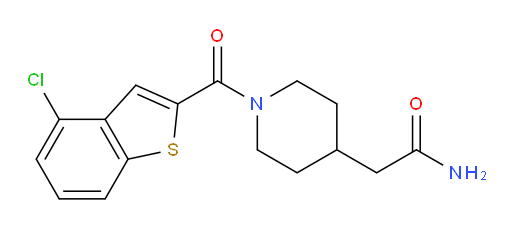 2-(1-(4-chlorobenzo[b]thiophene-2-carbonyl)piperidin-4-yl)acetamide